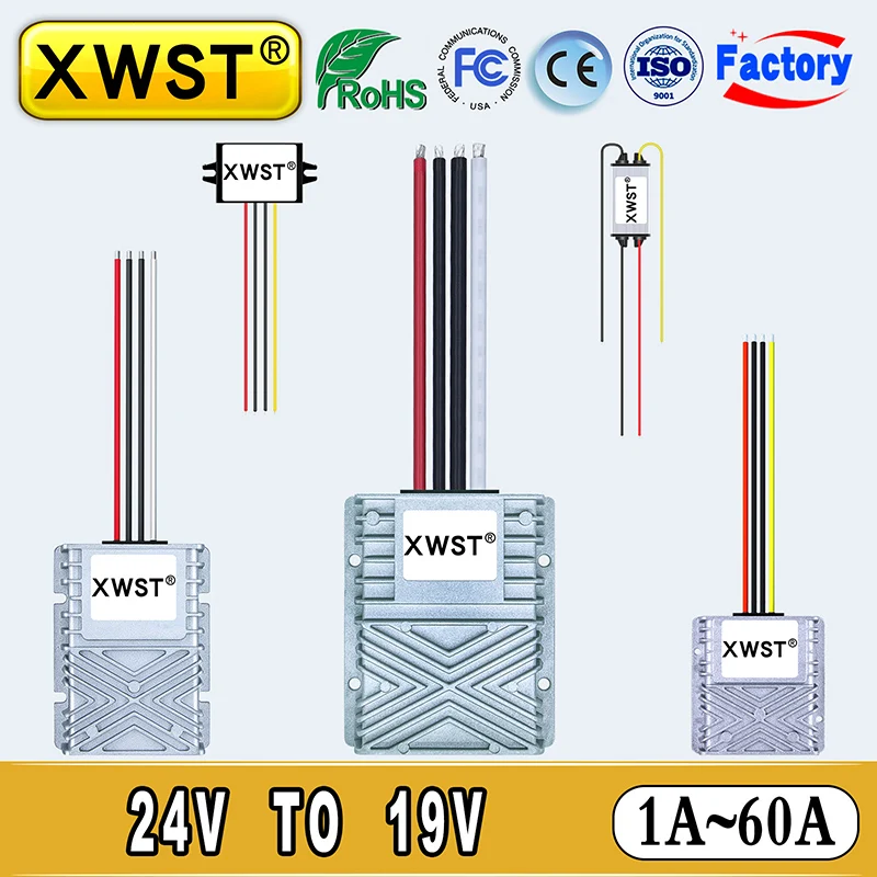 

DC DC Converter 24V to 19V Buck Voltage Regulator 1-60A Step Down Power Supply Inverter 19V Transformer Module Upgrade Shell