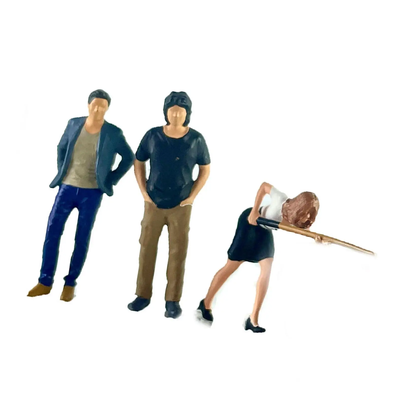 Set Model Figur Biliar Miniatur Pengukur S Tata Letak Model Figur Orang 1:64