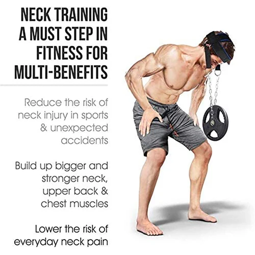 Imagen 2 del producto Arnés para la cabeza, ejercitador de entrenamiento deportivo para el cuello, correa para constructor muscular, gimnasio en casa para fuerza, Fitness, levantamiento de pesas, entrenamiento, boxeo, MMA