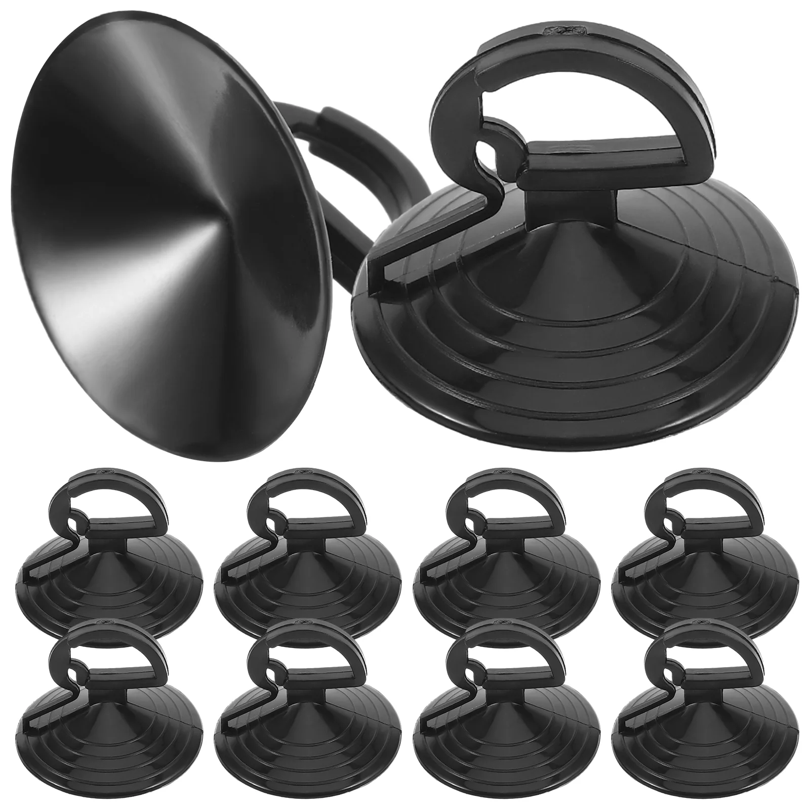 

10 Pcs Mini Light Bulb Suction Cup Hooks Black Plunger Recessed Bulbs Remover Portable Miniature