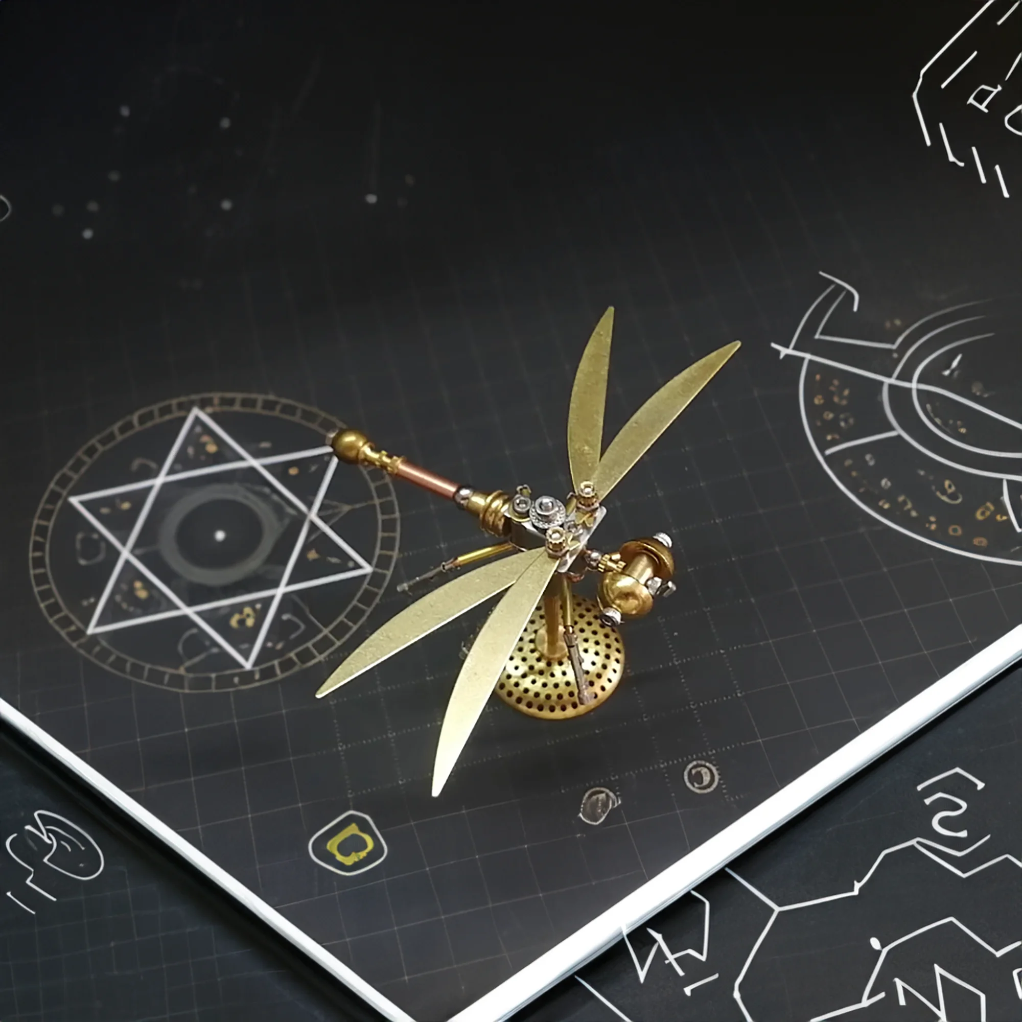 

Metal Dragonfly Puzzle Model Kit - Steampunk Mechanical Insect DIY Assembly Toy, Metal Puzzle Gift for Boys