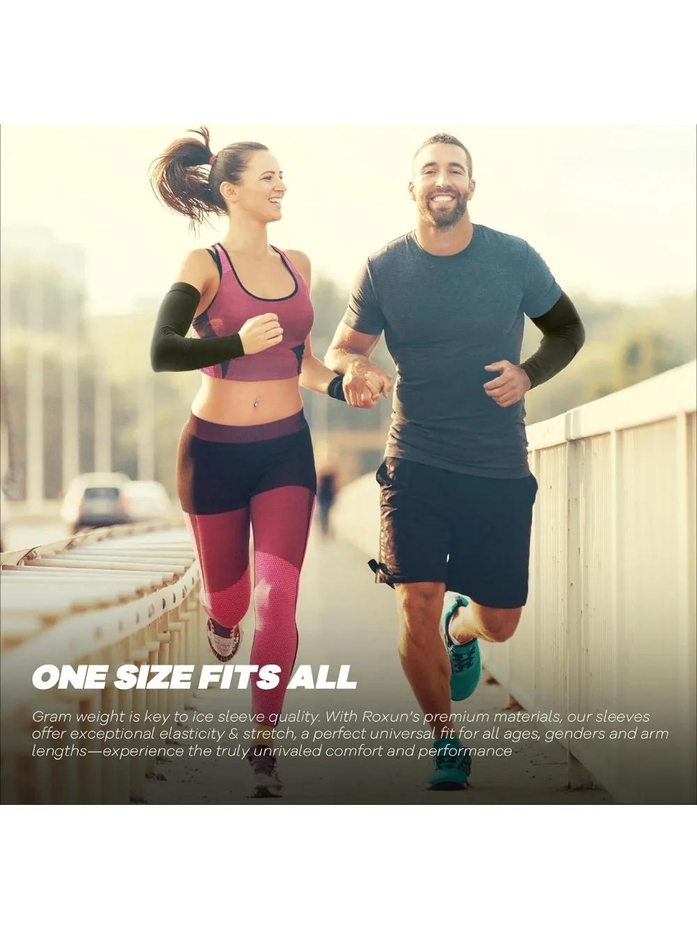 Cooling UV Protection Arm Sleeves, Sports Compression for Men & Women