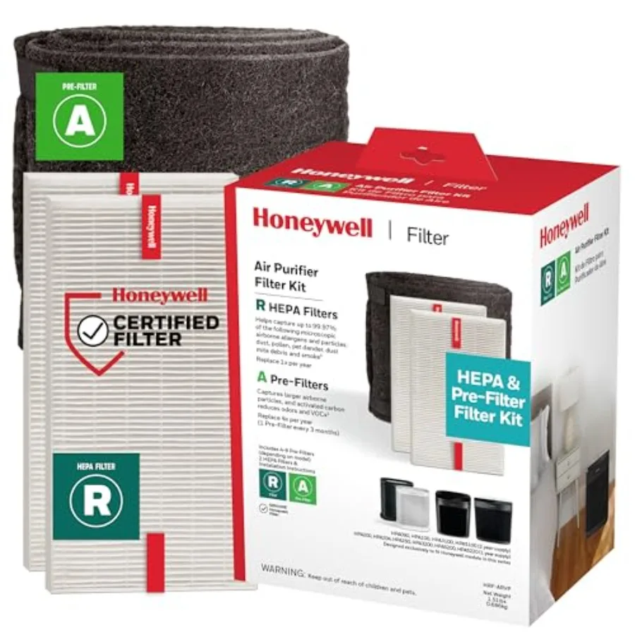 

HEPA Air Purifier Filter Value Kit For home use white synthetic non-woven material includes 2 R HEPA filters and 1 A pre-filter
