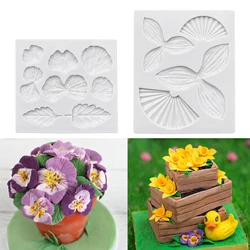 Violets Narcissus Shape Silicone Sugarcraft Mold Fondant Cake Decorating Tools Bakeware