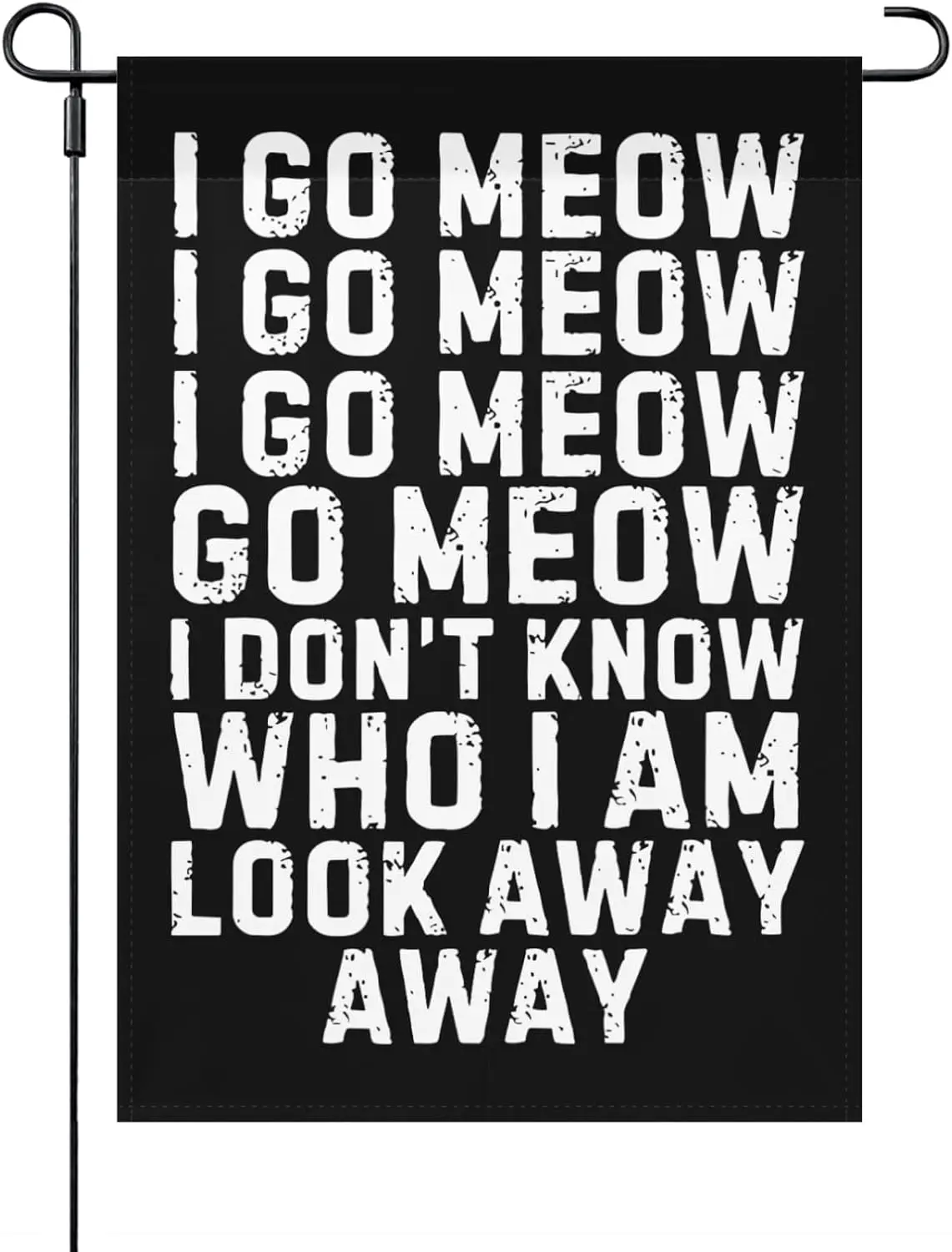 I Go Meow Outdoor Flag One Size Double Sided, Cute Garden Flags One Size Double Sided For Pool Funny Garden Flags Double Sided Y