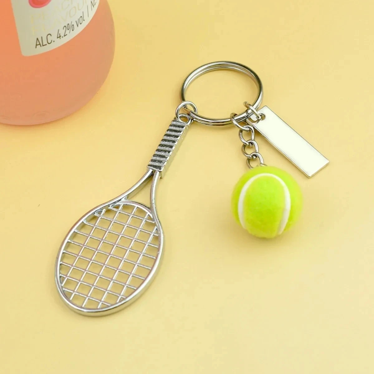 سلسلة مفاتيح مضرب التنس - سلسلة مفاتيح صغيرة رياضية لطيفة على شكل سيارة، سلسلة مفاتيح رياضية، هدايا رياضية للحب #6