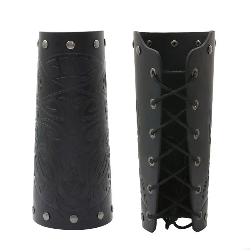 31KD unisex vintage faux skóry punkowy Opash szerokie mankiet zbroi bracera, ręcznik Armery Arm Guard