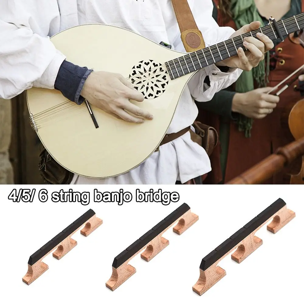 Wooden String Banjo Bridge Instrument Supplies 5 Strings Banjo Bridge Parts Maple Ebony Musical Instrument Banjo Accessories