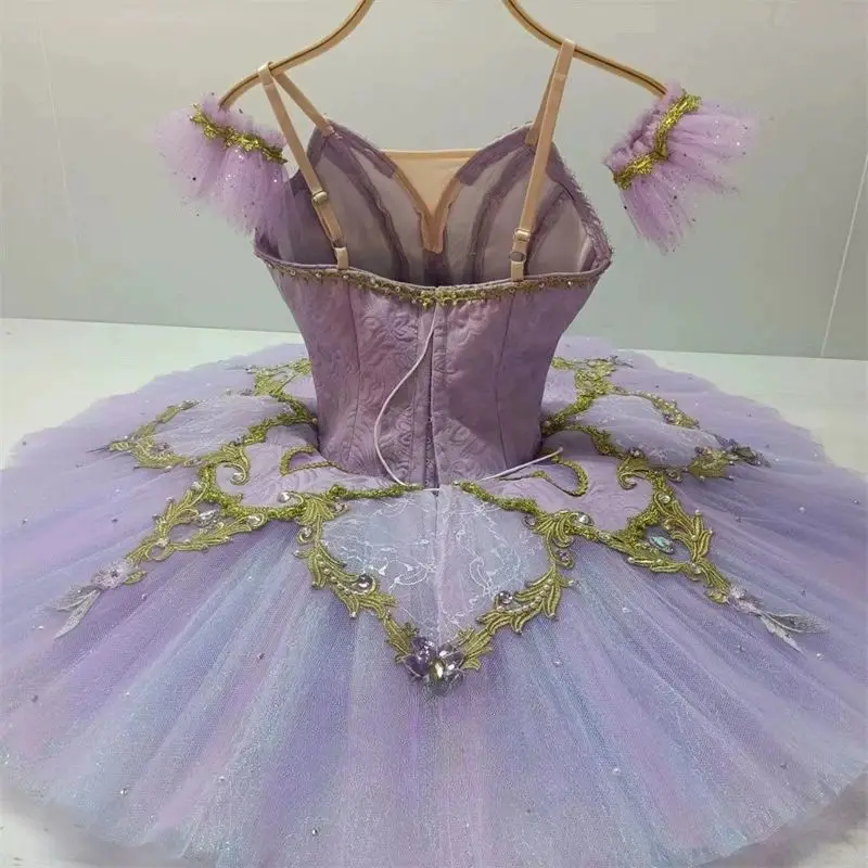 Professional performance costume Exquisite exclusive custom purple ballet costume for adults and children