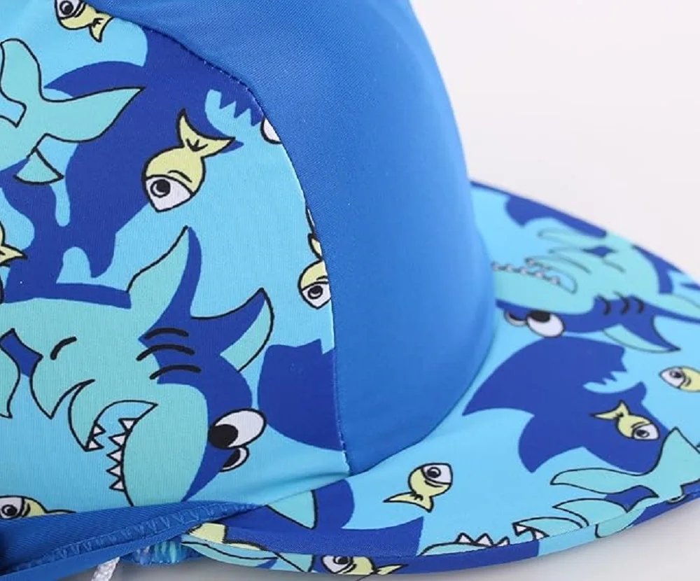 Connectyle Boys Girls Children Sun Hat Long Flap Quick Dry UPF50+ Sun Protection Cap Surf Up Swim Hat