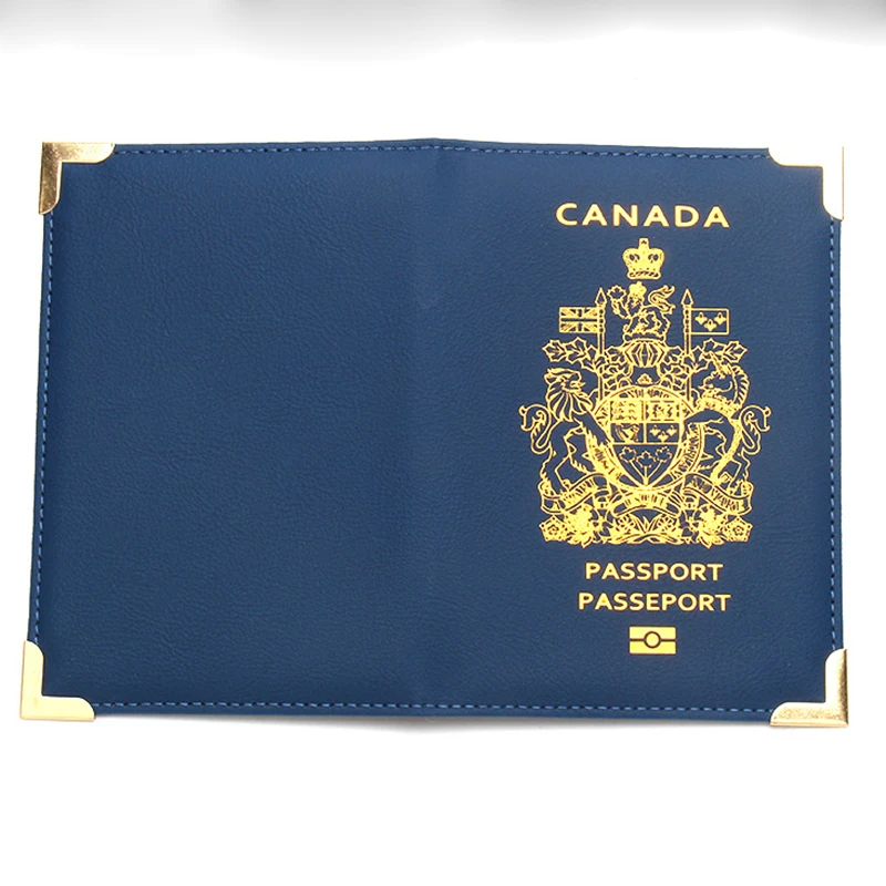 Fashion Canada Passport Holder Men Women Pu Cover for Passport Travel Wallet Cards Document Organizer