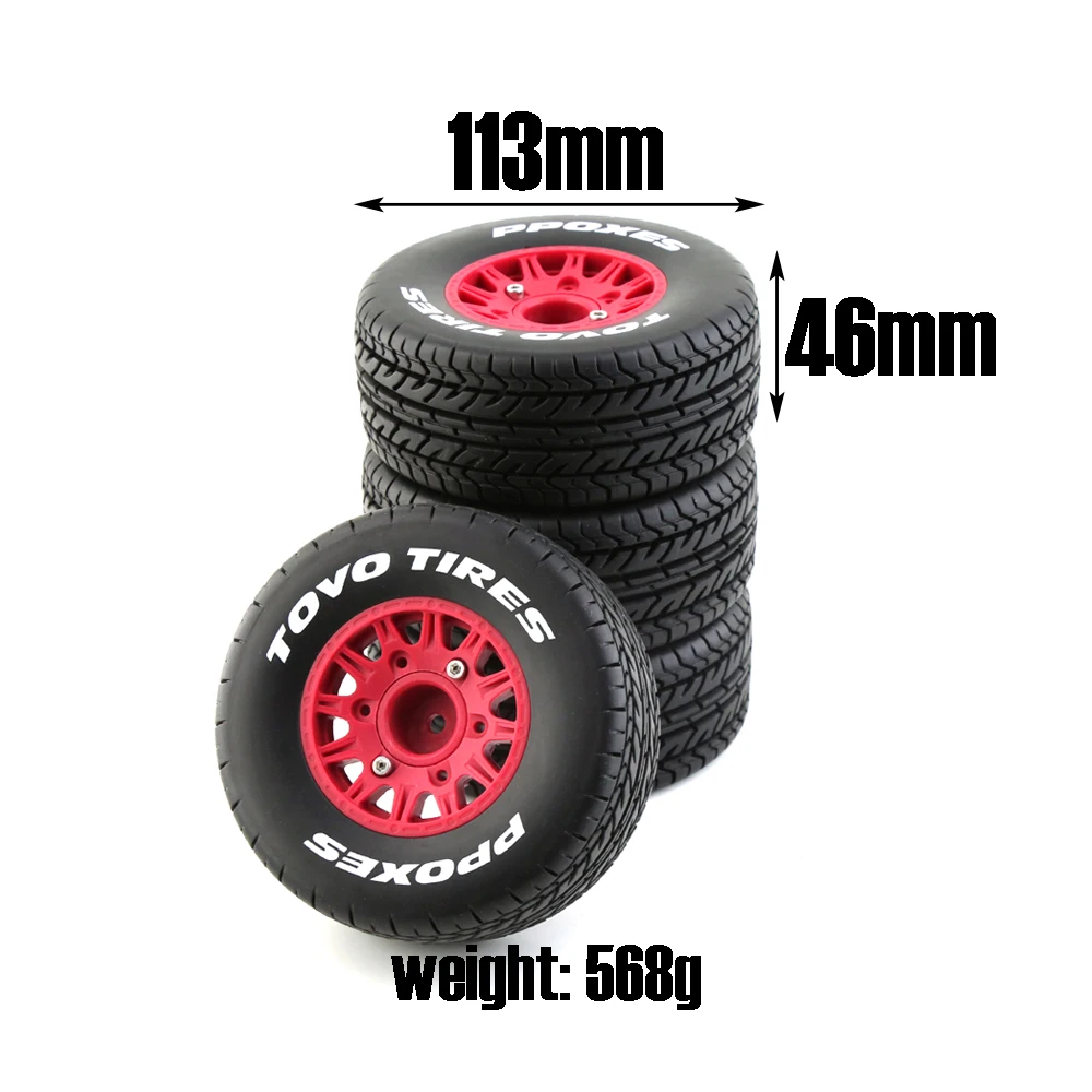 4pcs 113mm Rubber RC Racing Car Tires On Road Wheel Rim For 1:8 1:10 Scale Model HSP HPI RC Car Part Tires 94123 94122 CS XIS