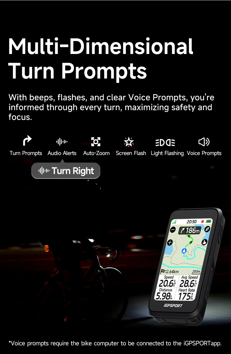 iGPSPORT BiNavi Air Touchscreen GPS Fahrradcomputer Leichtgewichtiger Farbdisplay-Fahrradnavigator Fahrradzubehör – Detail 15
