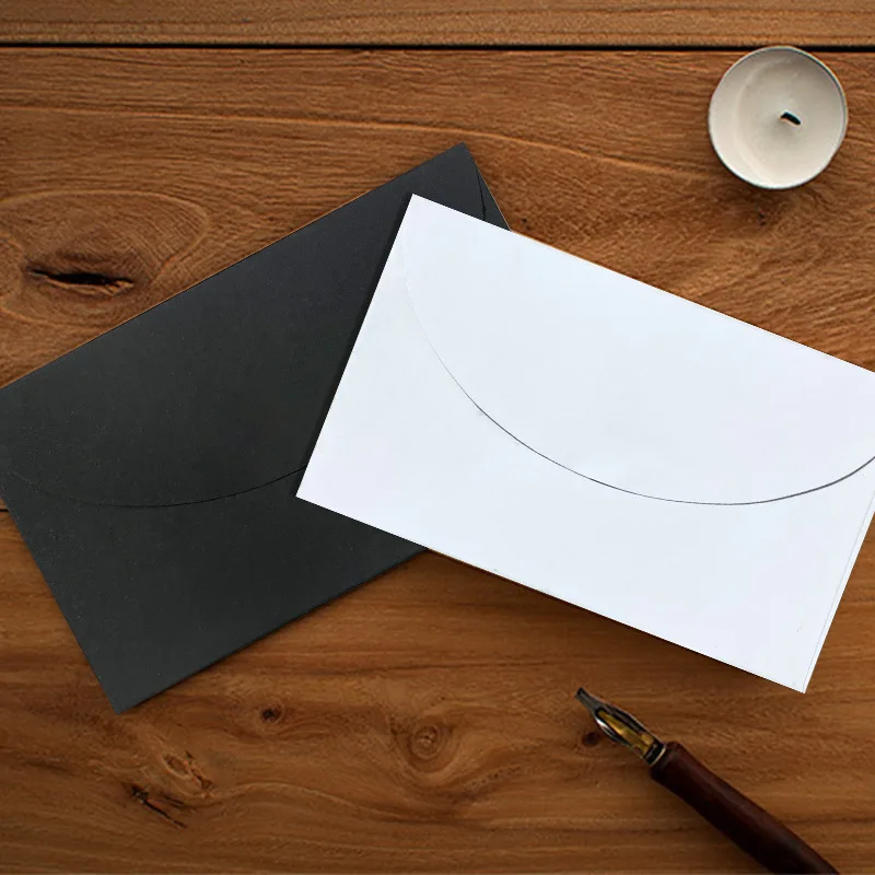 50pcs/lot Mini Envelope 150g Kraft Paper Envelope High-grade 101x64mm Envelope for Wedding Invitations Small Business Packing