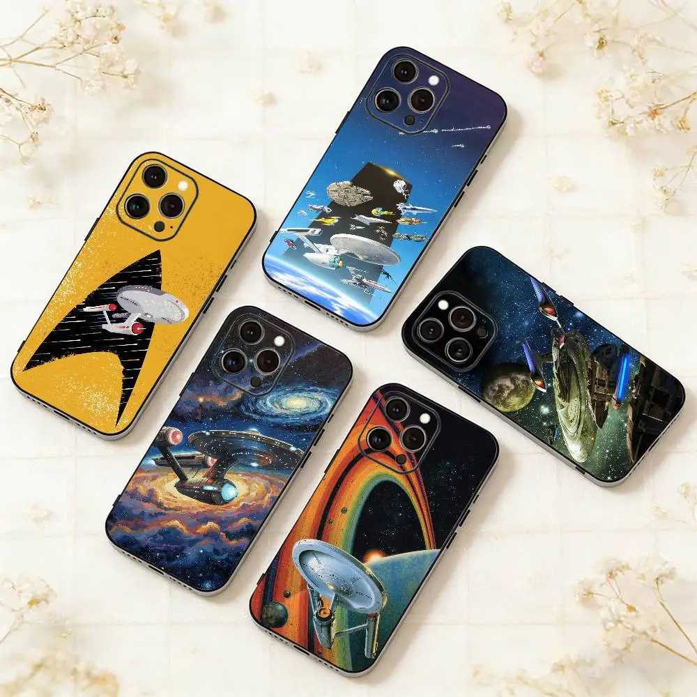 

S-Star-Trek S-Ships Phone Case For iPhone 17,16,15,14,13,12,11 Plus,Pro Max,XS,Soft Silicone Black Cover