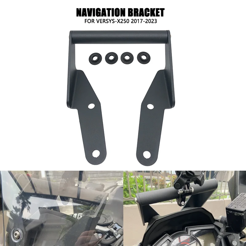 

Подходит для KAWASAKI VERSYS-X250 Versysx 250 2017-2023 2022 2021 2020, навигационное крепление для смартфона, монтажный кронштейн, держатель адаптера