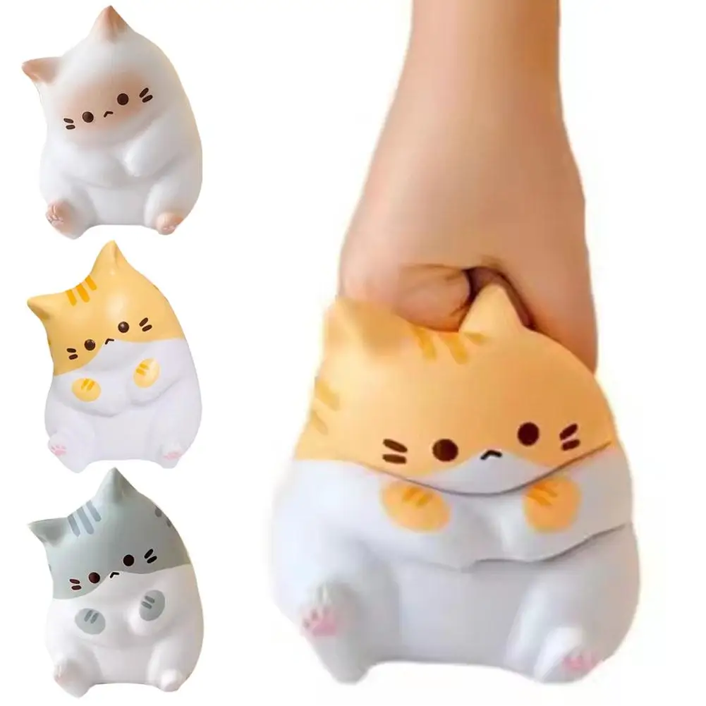 Cat Stress Relief Squishy Toy PU Slow Rising Squeeze Toys Antistress Ball Cartoon Table Ornaments Squishy Stress Reliever Toys