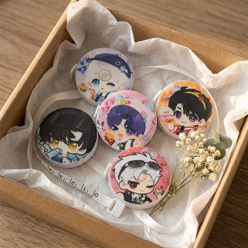 Anime Love and Deepspace Xavier Zayne Rafayel Sylus Caleb Cute Chibi Tape Measure 2m Metric Inch Body Ruler Desk Decor Gift