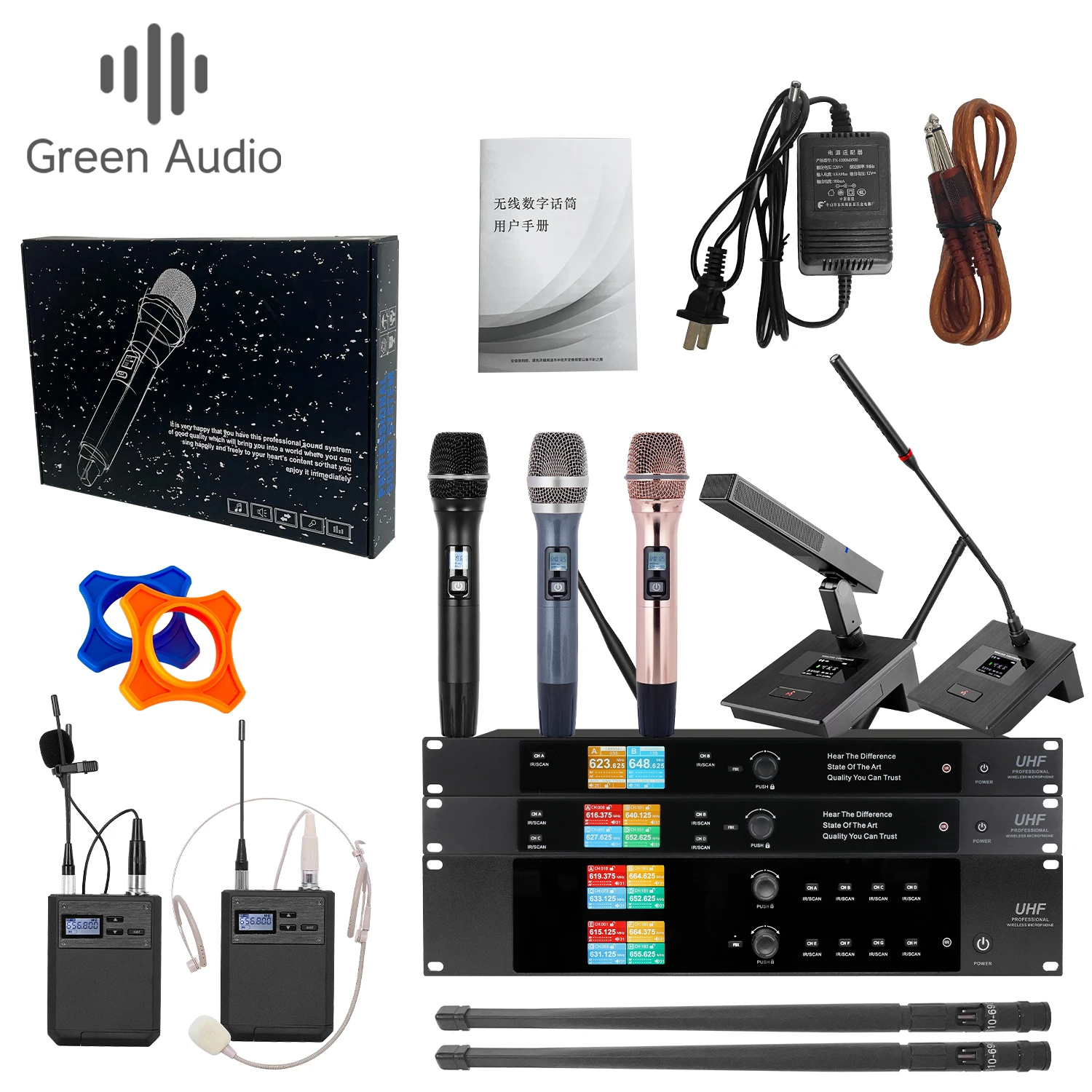 

GAW-M46 1 to 4 UHF professional microphone wireless infrared frequency microphone suitable for conference karaoke church stage