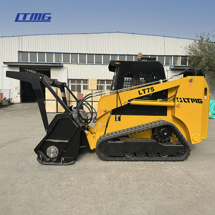 LTMG Chinese Manufacturer Compact Bucket Loaders 750kg 850kg 950kg 1050kg Crawler Skid Steer Loader with Mulcher