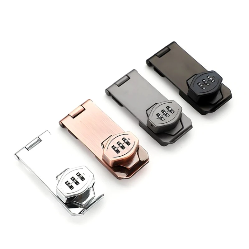 M6CF Drawer Code Lock 3Digit Combination Cabinet Hasp Lock Lockers Keyless Lock Privacy Password Lock for Office Home