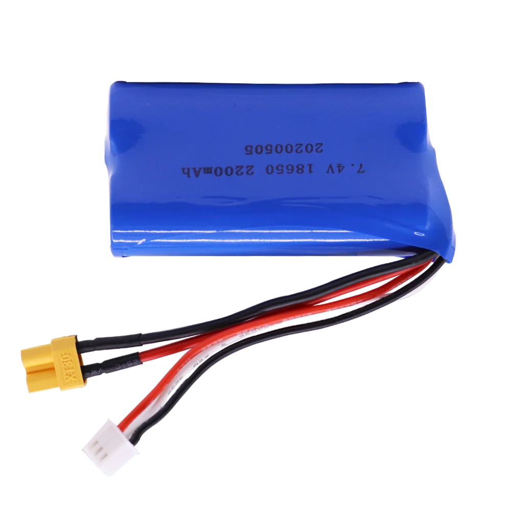 7.4V 2200mAh Lipo Battery XT30 plug For HUINA 580 1580 1583 RC toys Accessory 7.4 V 2S battery For 1580-005 Huina 580550 583 582