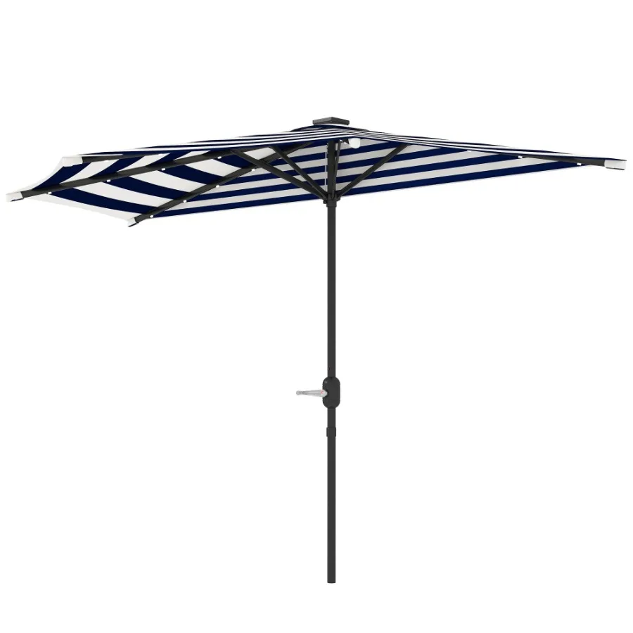 

Patio Umbrella UPF 30+ Outdoor Market Umbrella Vented Patio Table Umbrella with Crank 8 Ribs Tiltable Porch Umbrella for Garde