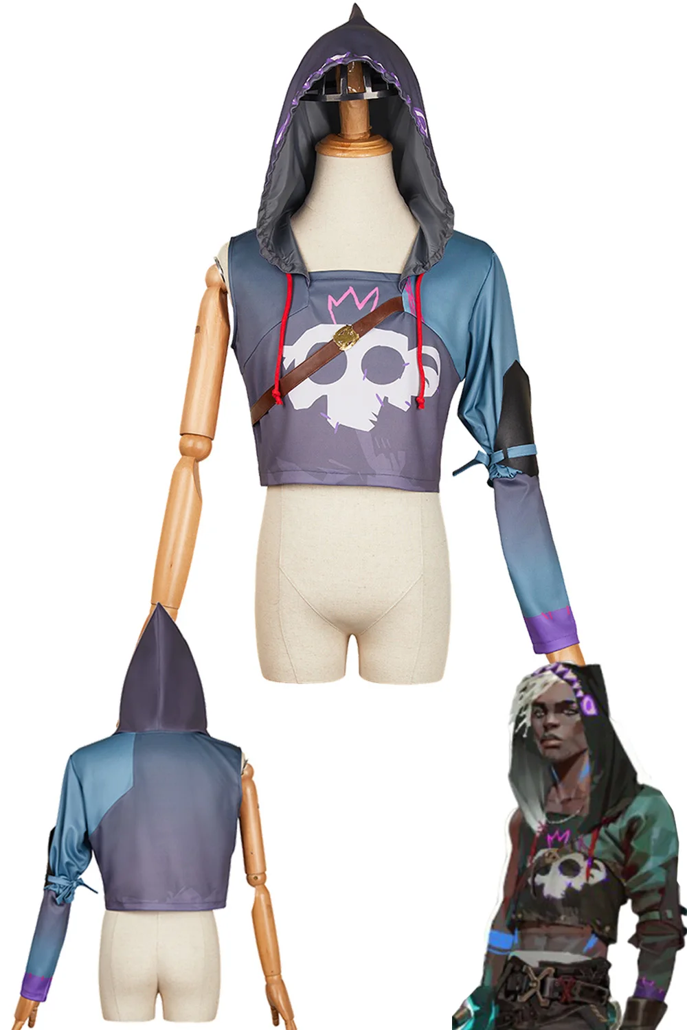 

2024 Game LoL TV 2 Arcane Jinx Cosplay Monkey Printed Costume Roleplay Outfits Halloween Carnival Suit Custom Made Cos Clothes