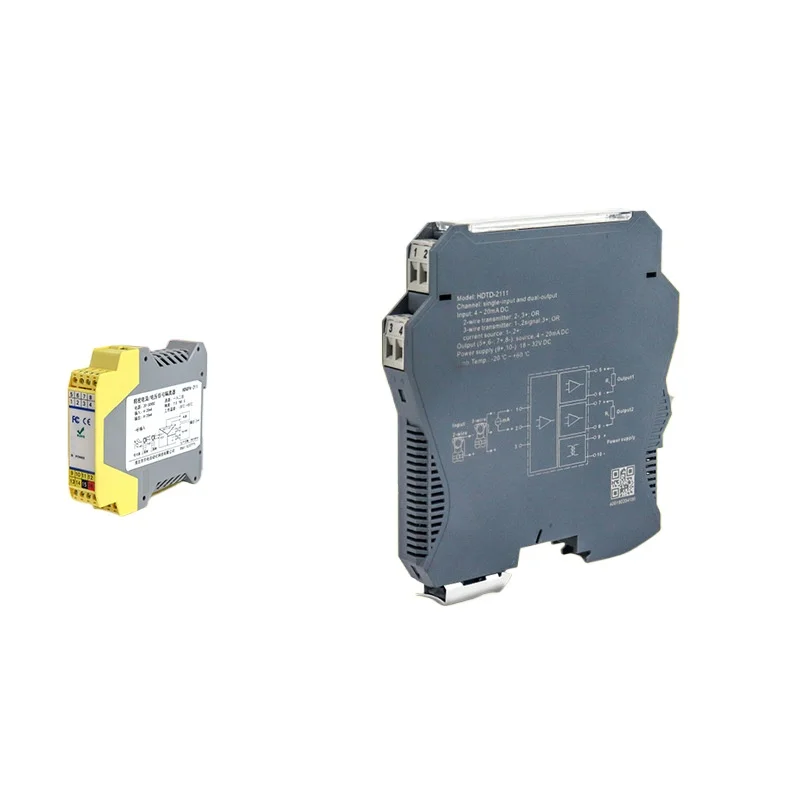 DC Current Transmission Intelligent Analog Isolation Module 4-20mA One-Switch Two-Way Signal Isolator