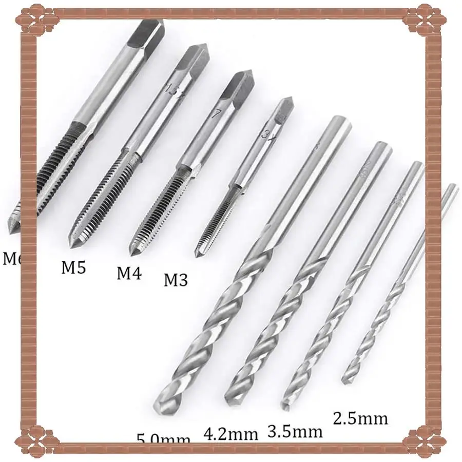

24-Hour Delivery 9Pcs Adjustable T-Handle Ratchet Tap Holder Wrench Tool Set With M3-M6 Screw Thread Metric Plug Tap And 2.5-5.0