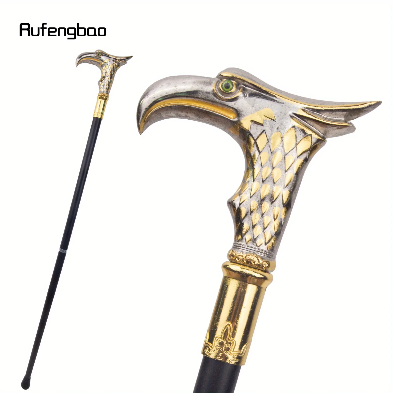 الذهبي الأبيض النسر عصا للمشي الزخرفية مصاص دماء تأثيري خمر حفلة عصرية قصب Crosier أداء المرحلة قصب 89 سنتيمتر