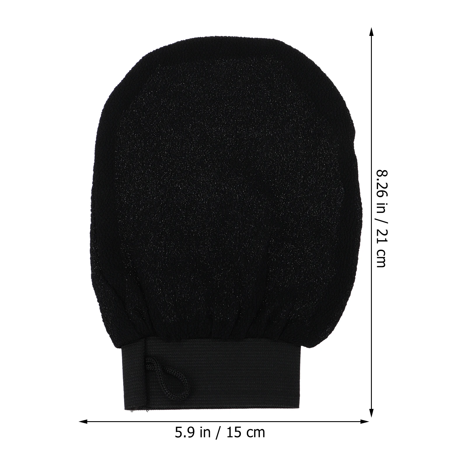 

2 Black Viscose Bath Gloves for Exfoliating Dead Skin Body Wash Scrubber Shower Cleaning Massage Tool Soft Fiber Sponges