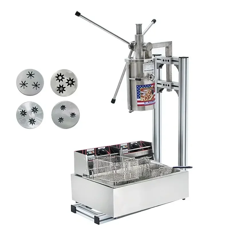 

5L Spanish Churros Maker HOUUROE Kinnerberry/Jizzy Fruit/Latin Fruit Machine Manual Churros Filler 110V/220V Not Include Fryer