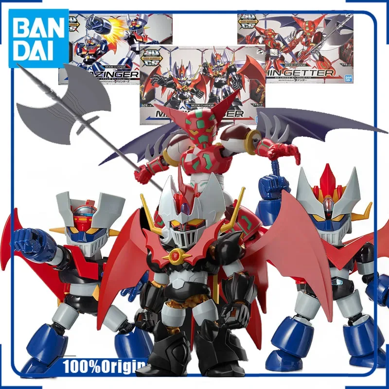 Bandai  SD GUNDAM GREATMA ZINGER SHIN GETTER MAZINGER Z Anime Action Figures Model PVC Collectible Model Gift for Boy