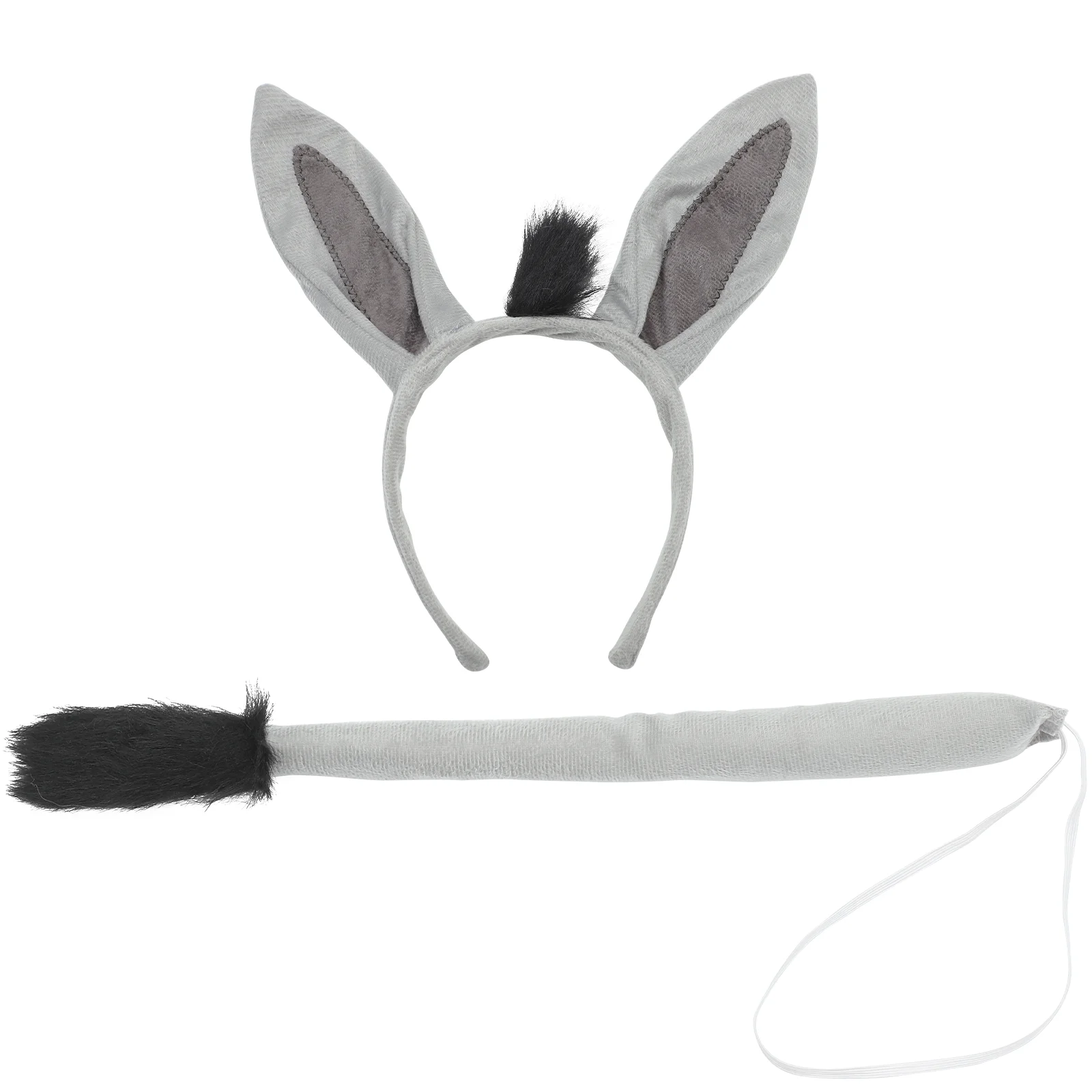 Animal Cosplay Costume Donkey Dress Accessories Bunny Mask Animals Ear Headband Grey Plastic