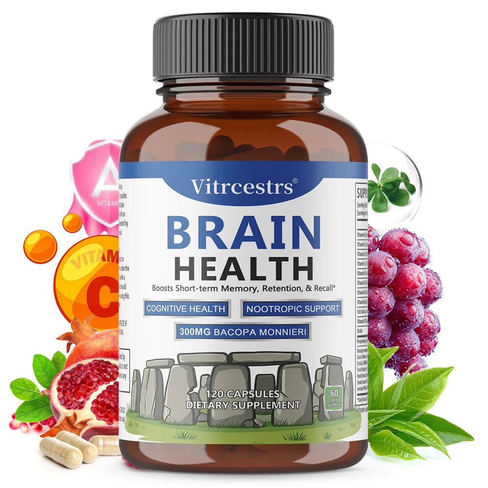 Brain Supplements for Memory and Focus - Brain & Nervous System Health Support with Bacopa, Phosphatidylserine, Lion's Mane
