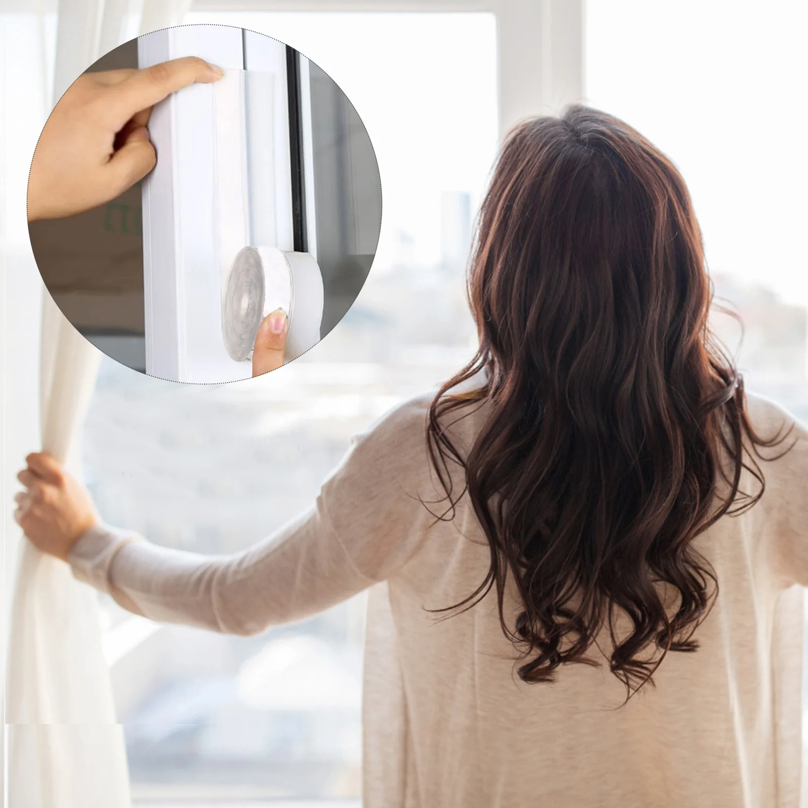 

2Pcs Universal Door Window Seal Strip Silicone Weather Stripping Bottom Gap Draft Stopper Windproof Soundproof Sealing Strip