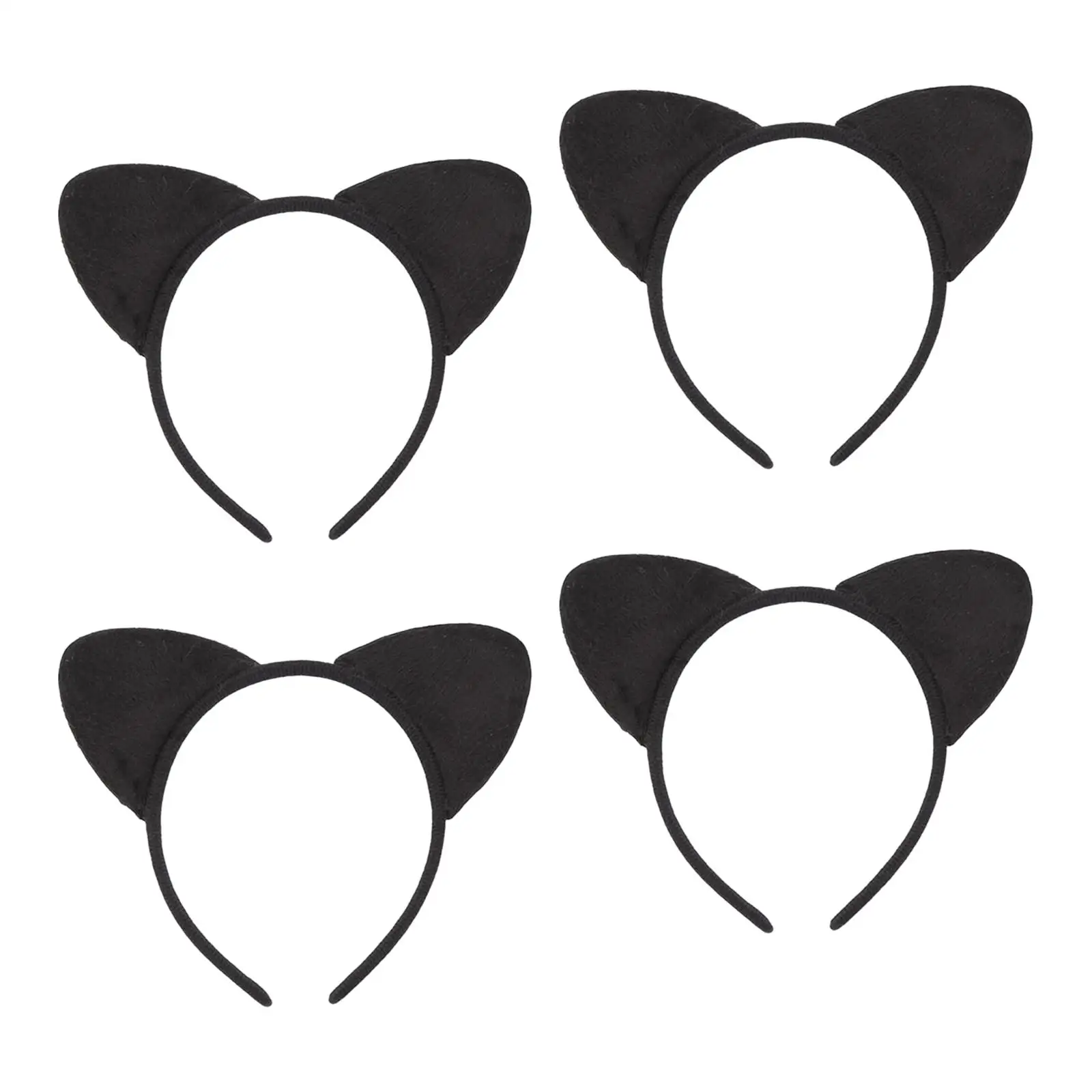 4 Pieces Cat Ear Headband Lovely Hair Hoop, Hairband Head Wrap Animal Hair Band Girl Headband for Carnival Masquerade