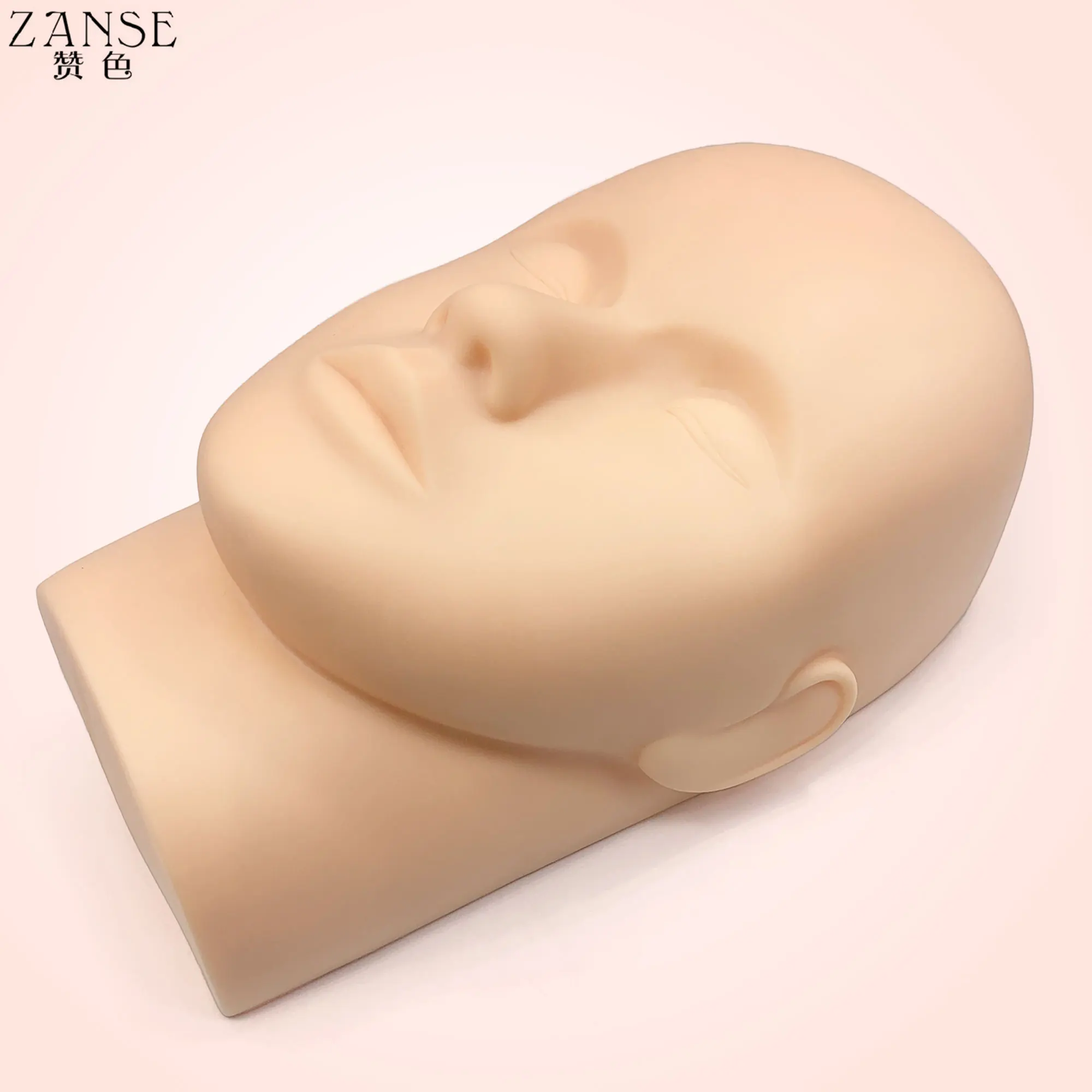 1 قطعة قالب رأس وهمية عارضة أزياء رئيس التدريب ماكياج نموذج المطاط العين الوجه رمش رمش تمديد ماكياج ممارسة رؤساء