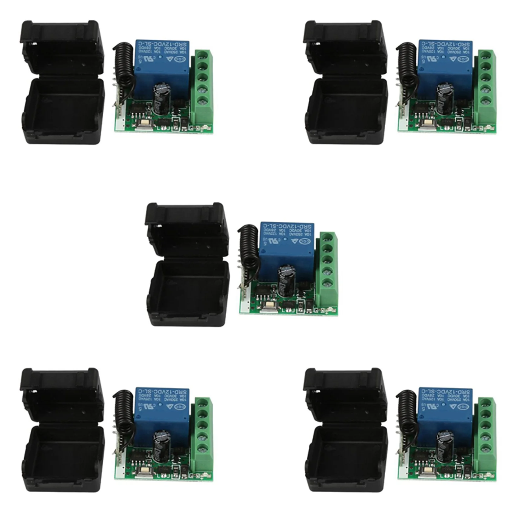 Y51A-5X DC 12V 1CH 433Mhz Universal Wireless Remote Control Switch RF Relay Receiver 433 Mhz Transmitter Button Module DIY