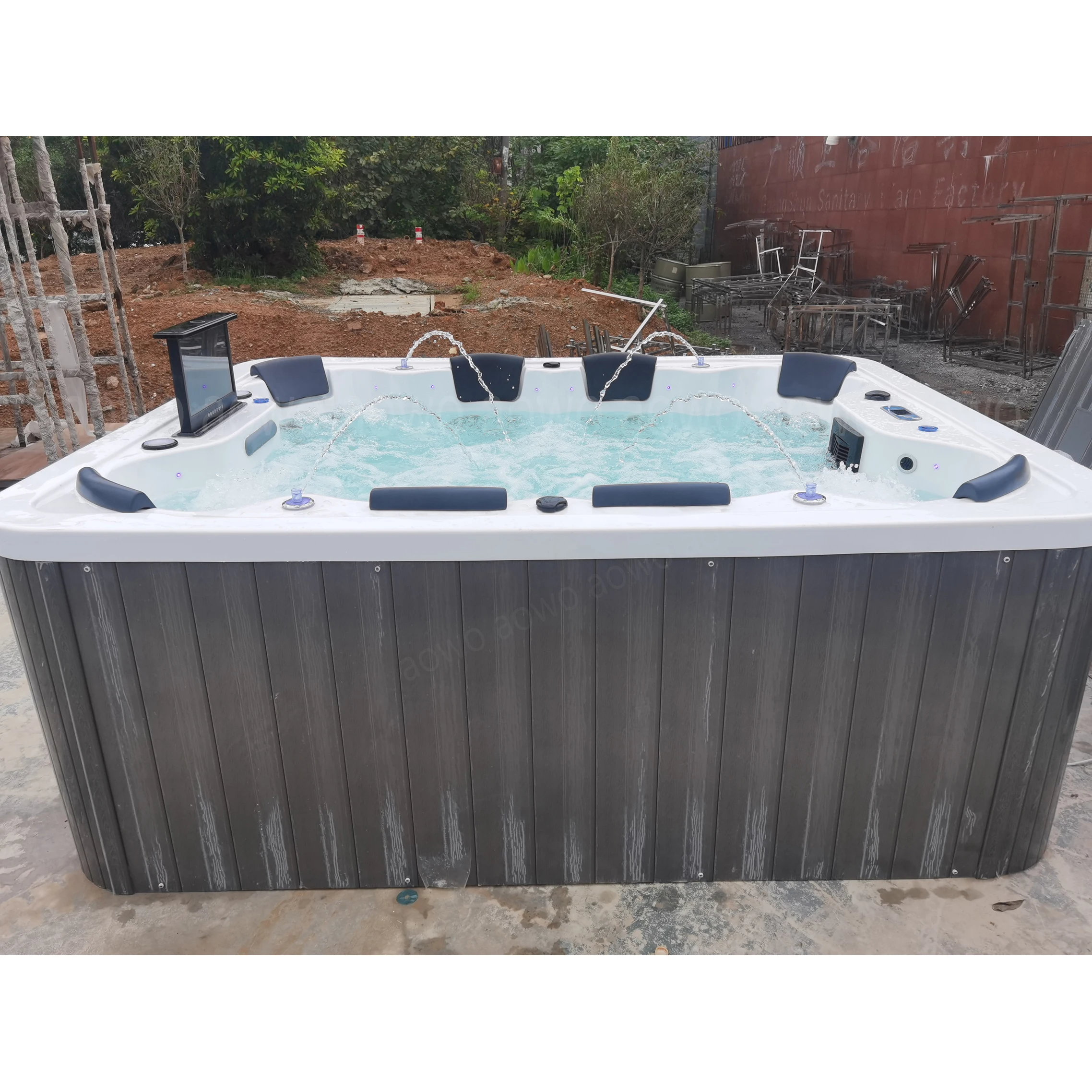 Insulate Multi-person Hot Tub Outdoor Spa Tub Pool Spa For 6-8 Persons Outdoor Hot Bathtub Multi-person Jacuzzi