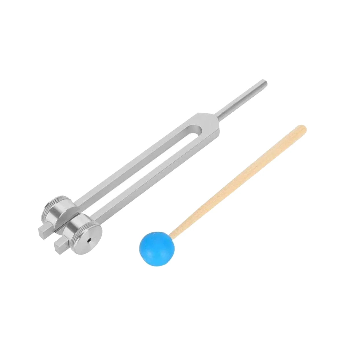 Aluminum Alloy Tuning Forks,111Hz Tuning Fork with Hammers for Nervous System Testing Sound Healing Therapy,Silver