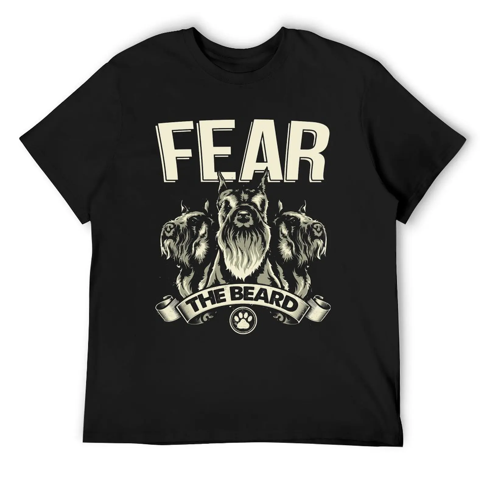 Funny Miniature Schnauzer Fear The Beard T-Shirt customs vintage t shirts vintage clothes sublime men t shirts