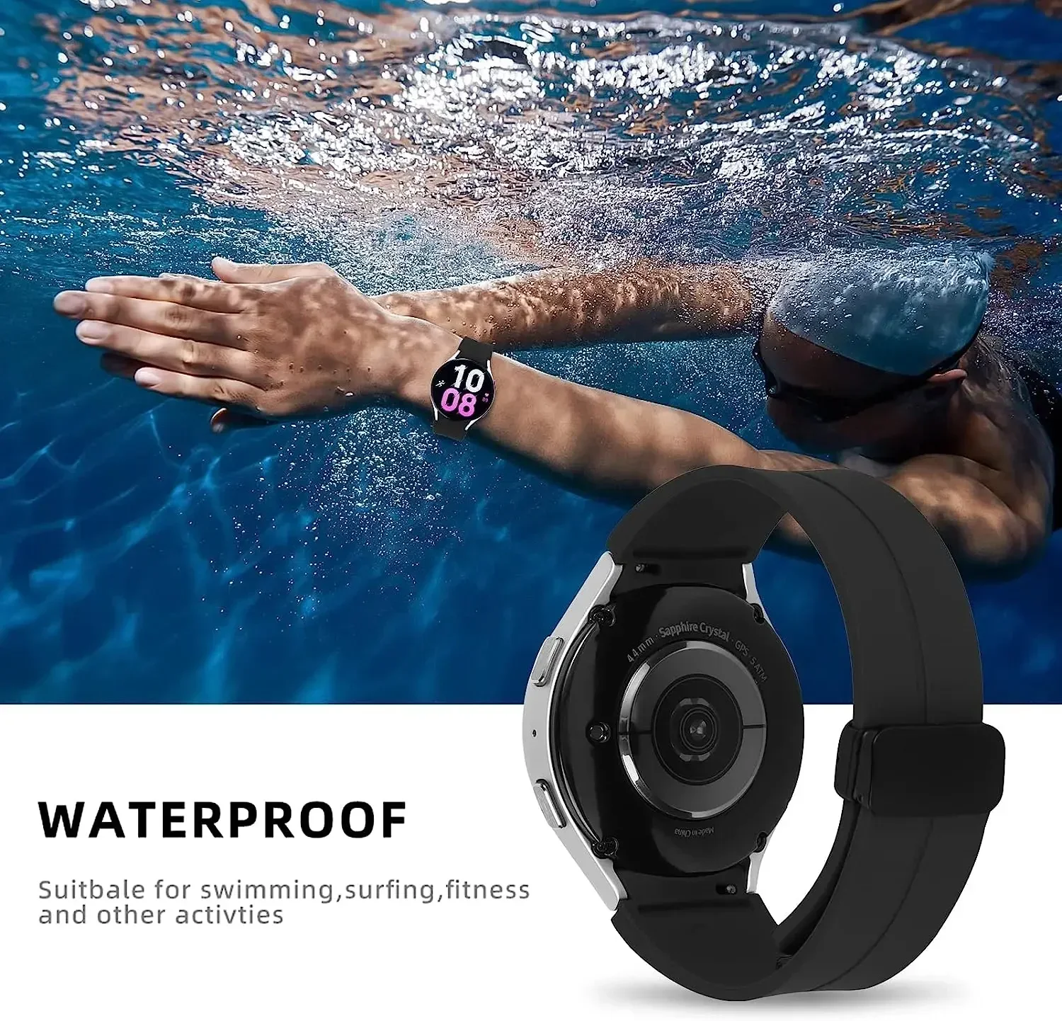 Pulseira esportiva de silicone para samsung galaxy watch 7 fe 6 5 4 44mm 40mm/6 clássico 47mm 43mm sem lacuna pulseira para relógio 5 pro 45mm banda