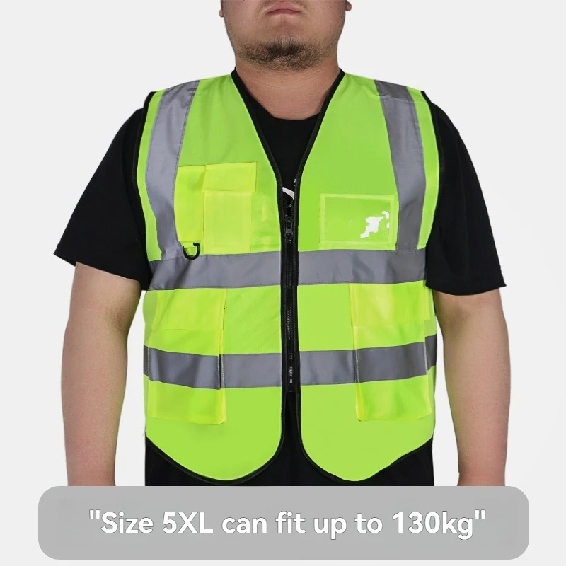 Big Size Fluorescent Yellow Orange Work Vest Sports Motorcycle Riding Running Fishing Vest
