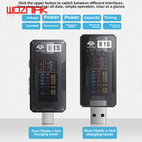 OSS U15/U16 Fast Charging Tester Type-C USB-A 12A 600W Current Voltage Meters For Mobile Phones Charger Capacity Tester Tool