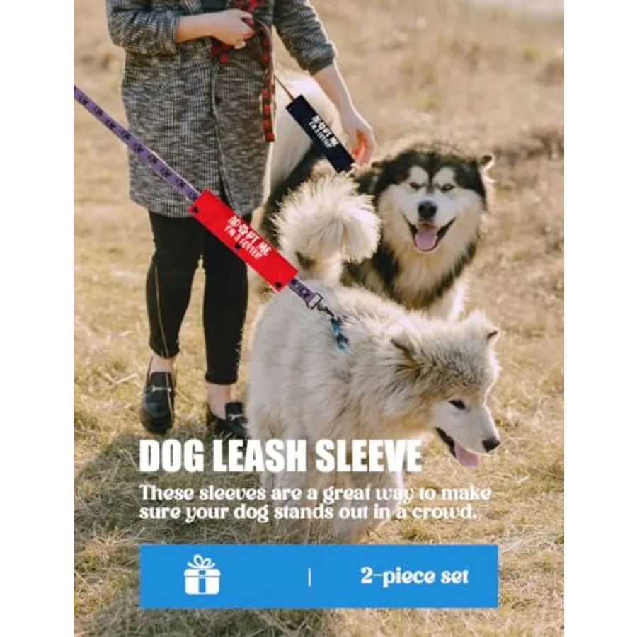 Adopt Me I'm A Foster 2 Set Funny Red and Black Dog Leash Sleeve Wrap Hanging ID Patch Tag for Foster Puppy Gift for Dog Owner