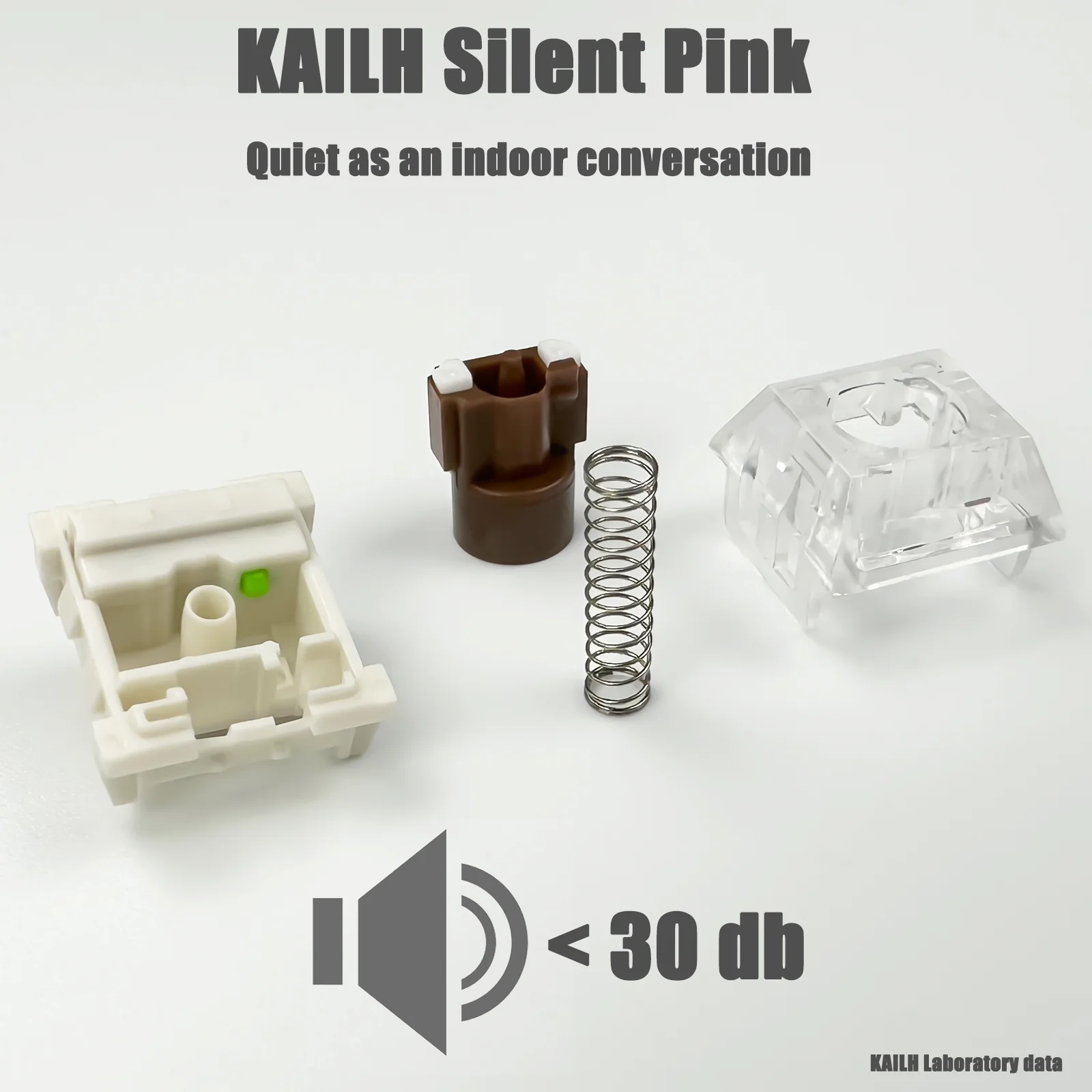 Kailh Box Silent Brown Tactile Switch, 45gf Ideal for office and gaming keyboards Waterproof/Dustproof/Long-lasting switches