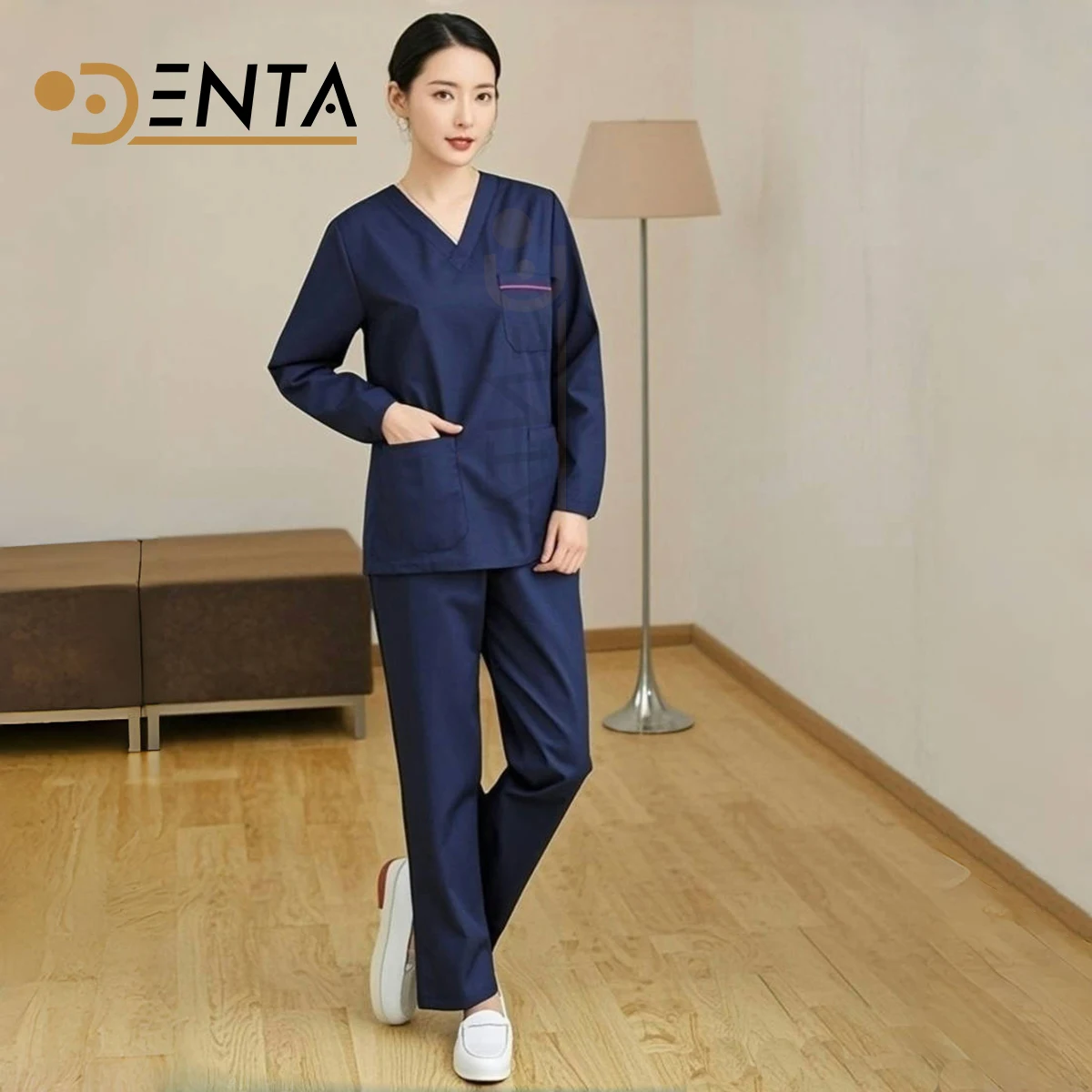 Medical Uniforms Men Scrub Top Surgical Overalls Short Sleeve Nursing Clothes V Neck Scrub Shirt Veterinary Workwear Dentistry