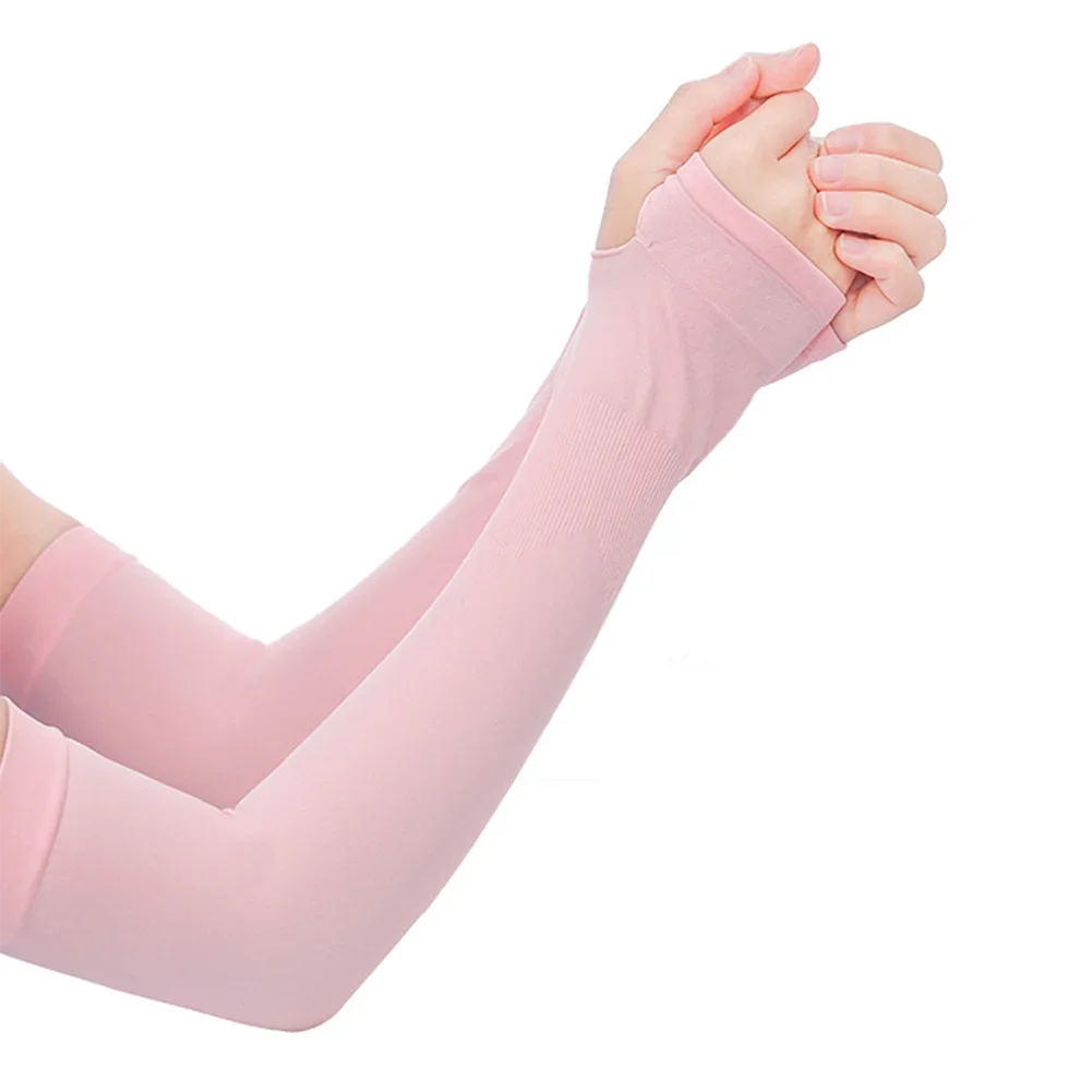 

Women Sleeve 1pc Elasticity Size Gloves Sun Ice Silk Outdoor Sport Polyester Regular Solid Color Women New